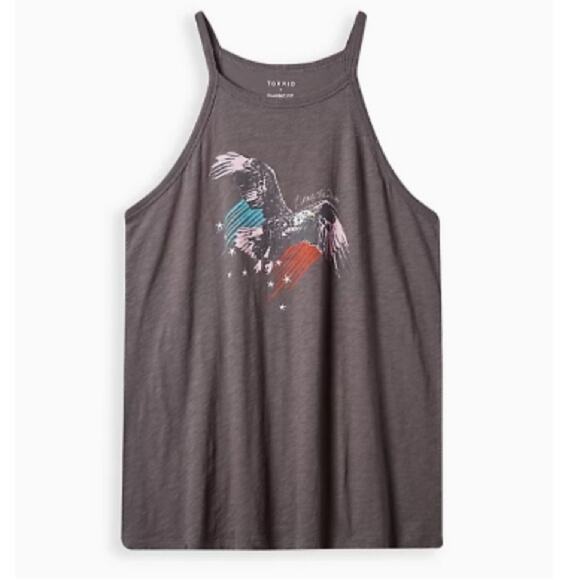 Torrid Living The Dream" Eagle GRAPHIC Living The Dream" Eagle  HI NECK TANK - Picture 1 of 5